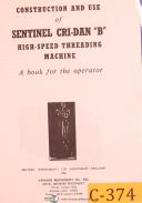 Sentinel-Cri-dan-Sentinel Cri-Dan B, Threading Machine, Operator\'s Manual Year (1956)-B-Cri-Dan-01